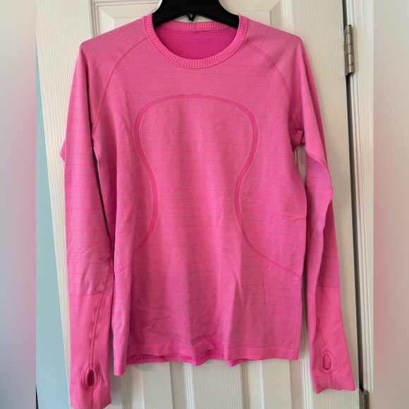 Pink Lululemon Swiftly Long Sleeve sz 12 - Picture 1 of 2